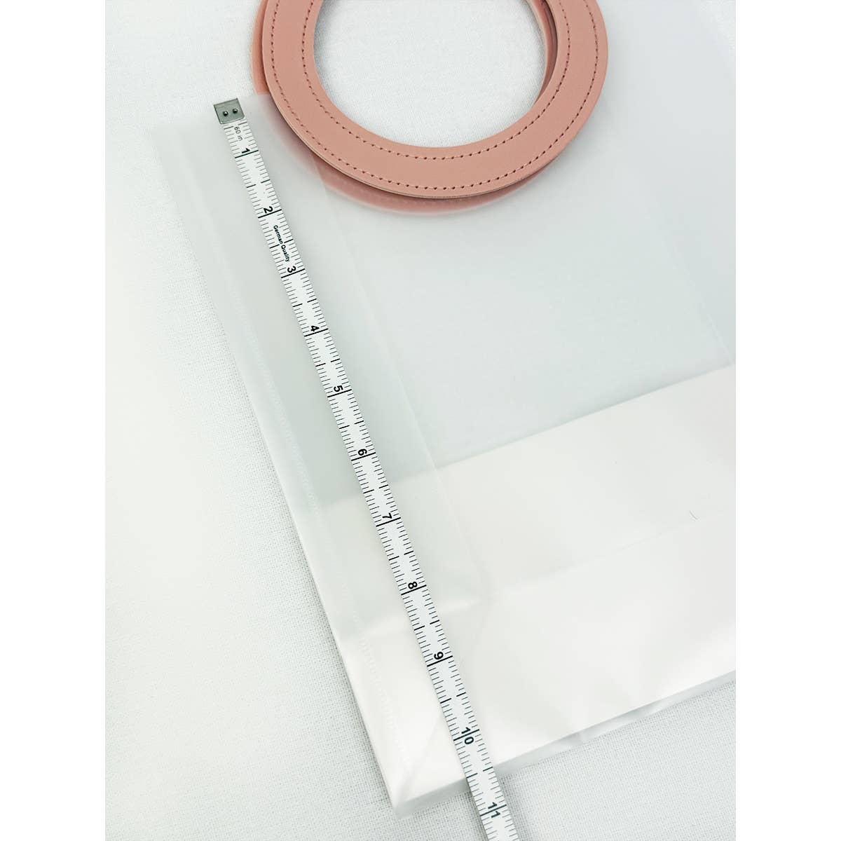 Reusable Transparent Gift Bag with Round PU Handle