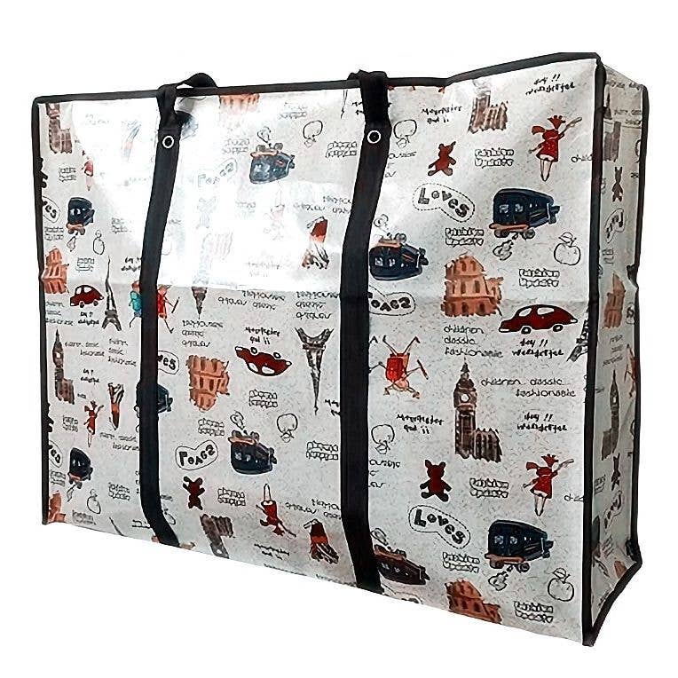 Eiffel Tower Jumbo Shopping Storage Laundry Bag