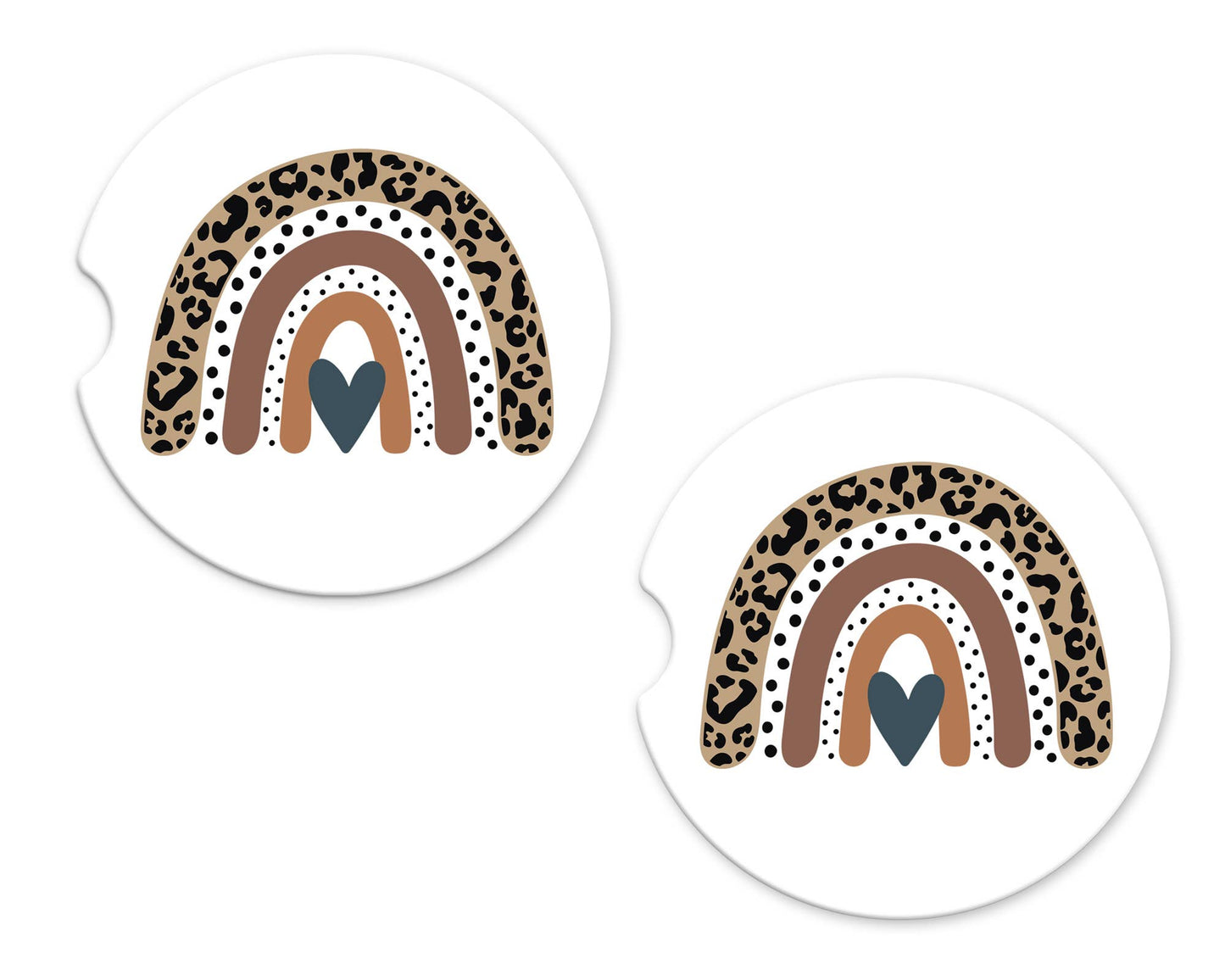 Car Coasters - Heart Rainbow