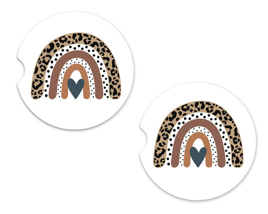 Car Coasters - Heart Rainbow