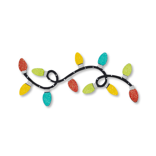 Glittered Light Bulb Border Magnet, Christmas Decor