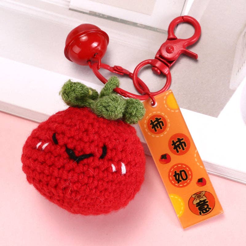 Fruit Keychain Accessories Cute Metal Handcrafted Style