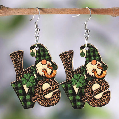 Leopard Love Wooden Earrings