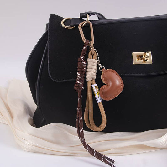 Creative Heart Braided Lanyard Bag Charm