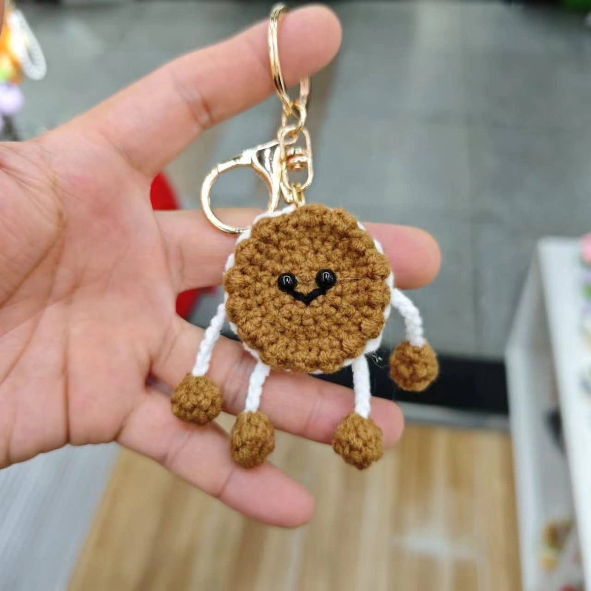 Food-Themed Crochet Keychain Accessories Handmade from Milk Cotton Yarn