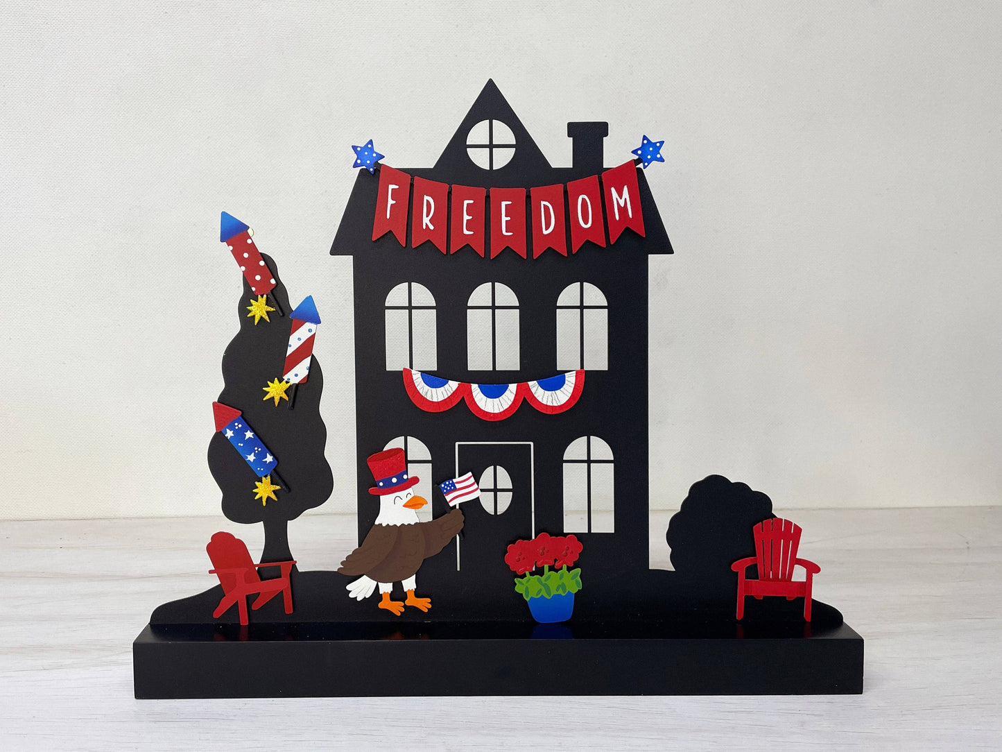 Patriotic Bald Eagle Magnet