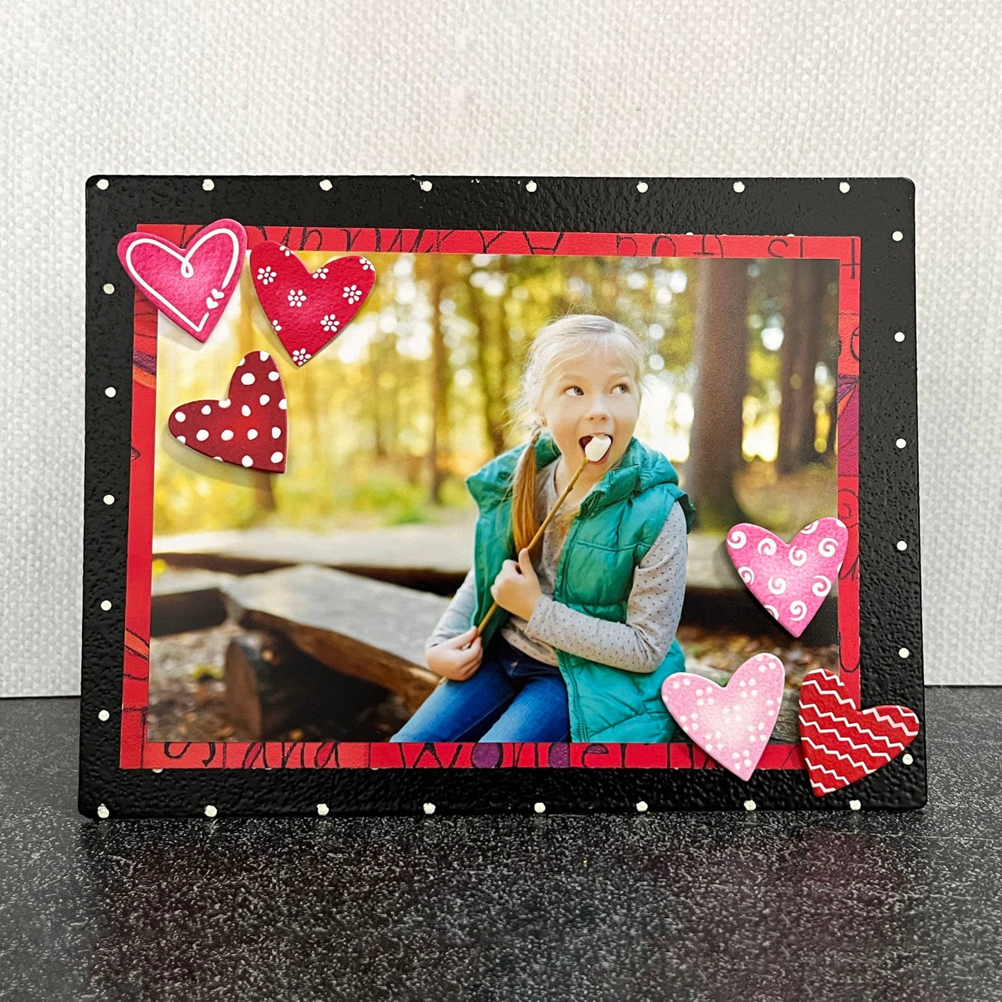 Heart w/ Pattern Magnets S/6 Red/Pink, Valentine's Day Decor