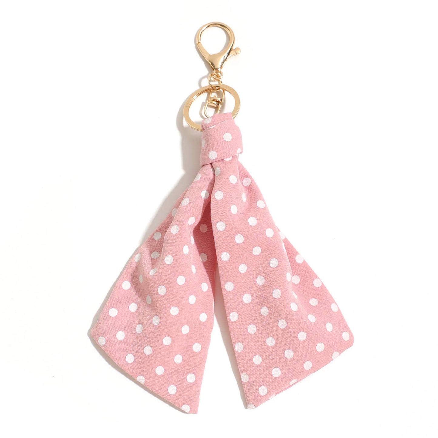 Polka‑Dot Bow‑Knot Keychain Bag Charm