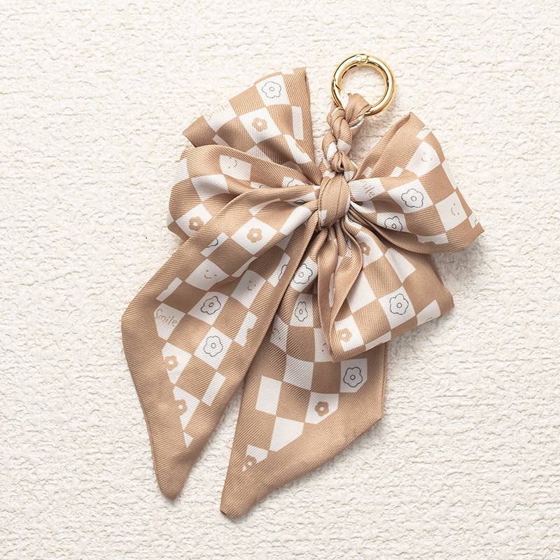 Stylish Fabric Woven Bow Bag Charm