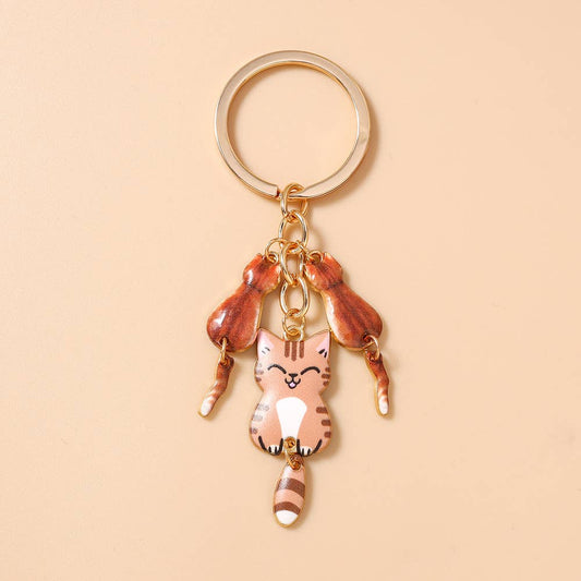 Cute Cartoon Cat Keychain