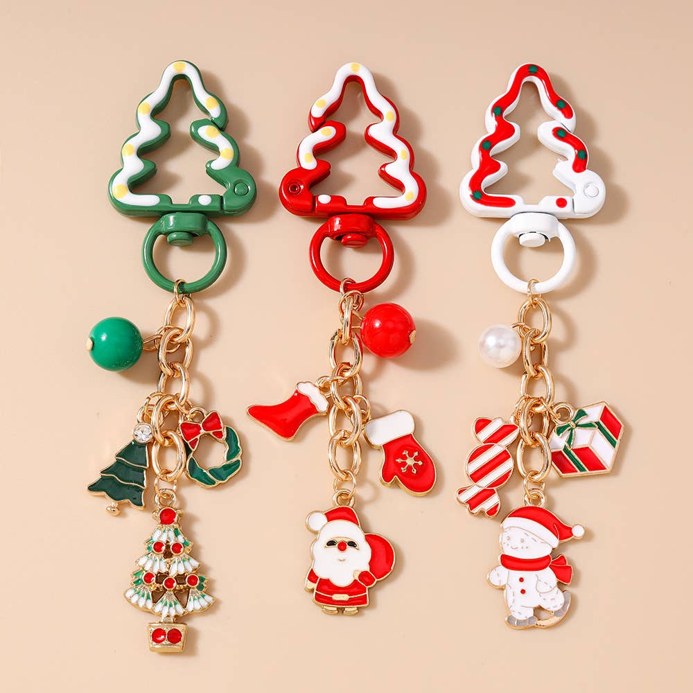 Christmas Snowman Christmas Tree Keychain