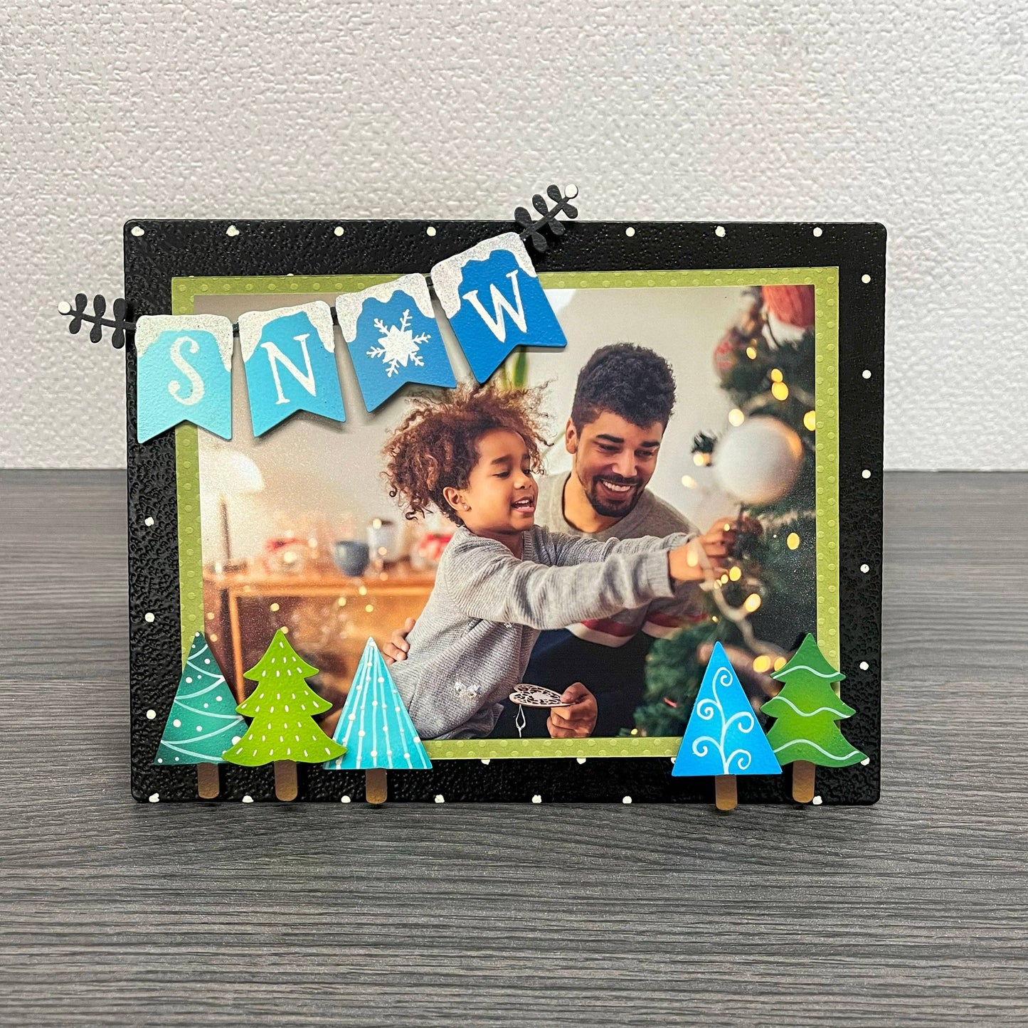 Colorful Winter Tree Magnets S/5, Christmas and Winter Decor