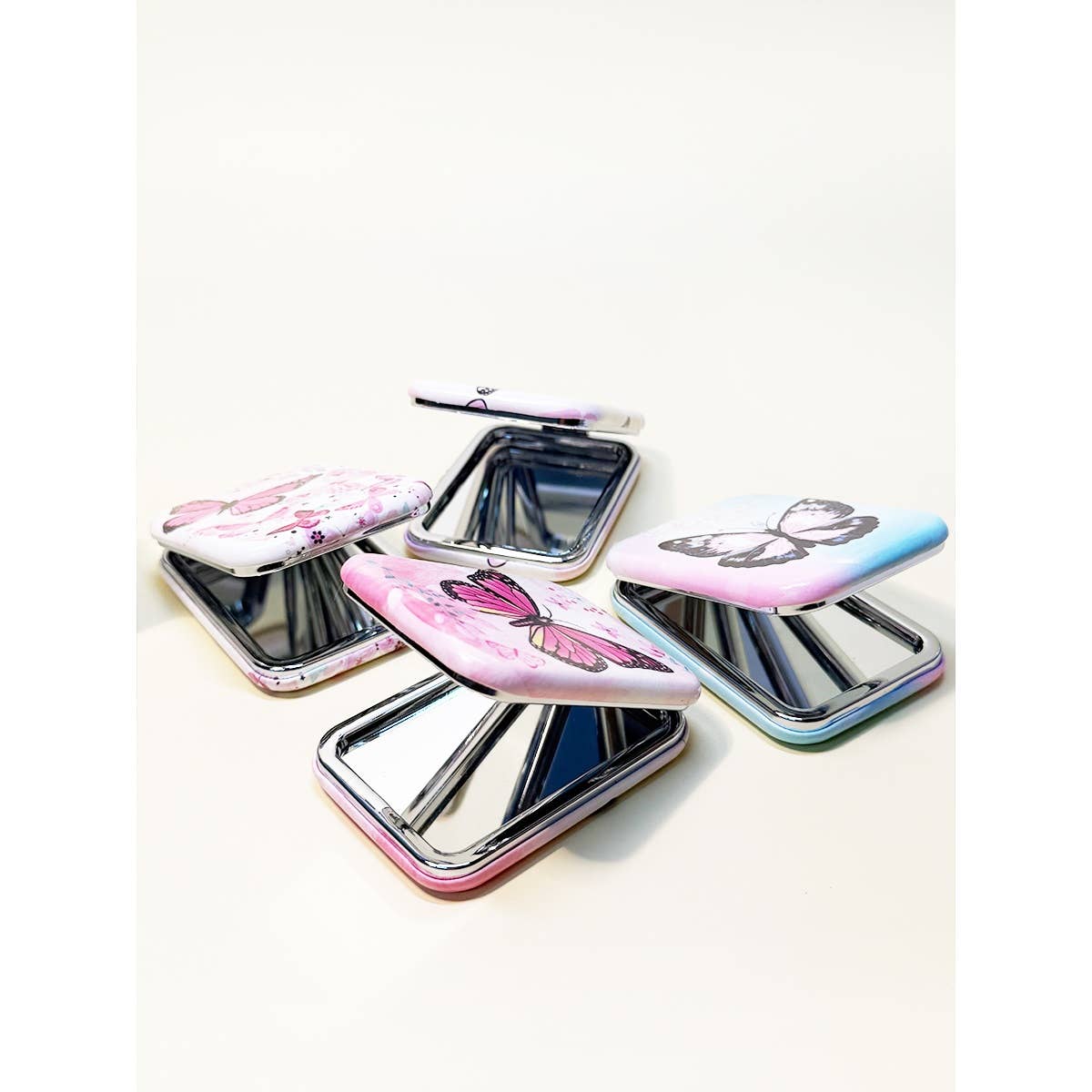 Butterfly Printed Compact Mirror