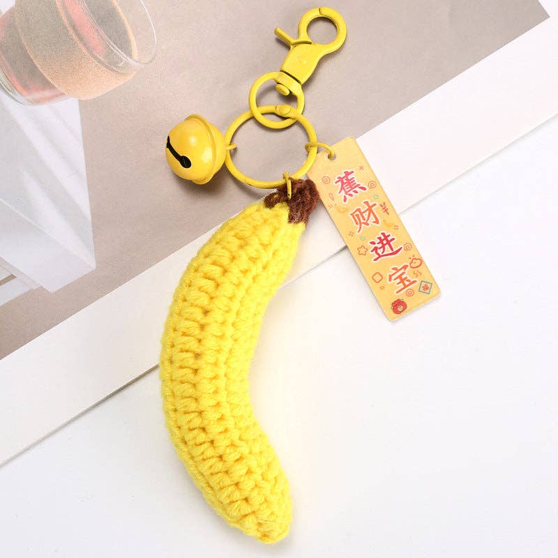 Fruit Keychain Accessories Cute Metal Handcrafted Style
