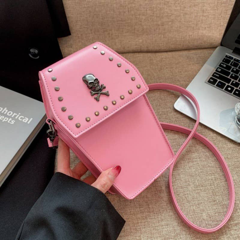 Gothic Vintage Cross Studded Crossbody Bag