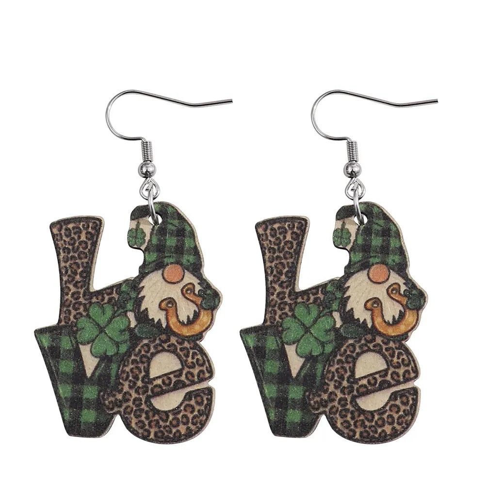 Leopard Love Wooden Earrings