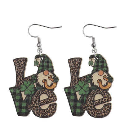 Leopard Love Wooden Earrings