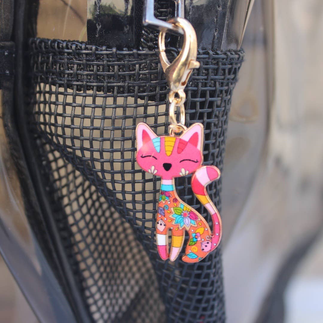 Colorful Cat Keychain Cute Bag Charm & Key Accessory