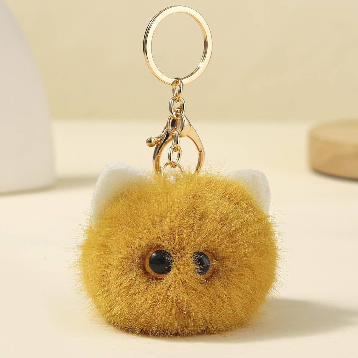 Cute Fluffy Cat Keychains in Multiple Colors for Gifts