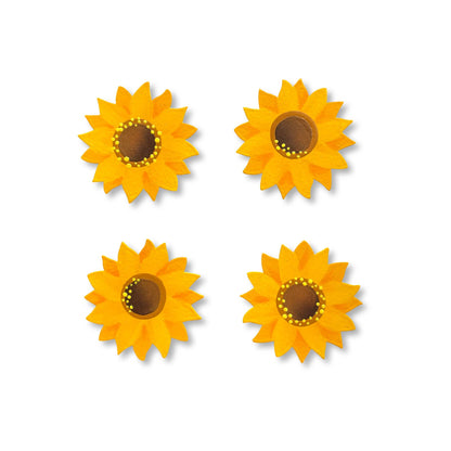 Sunflower Magnets S/4, Fall Flower Decor