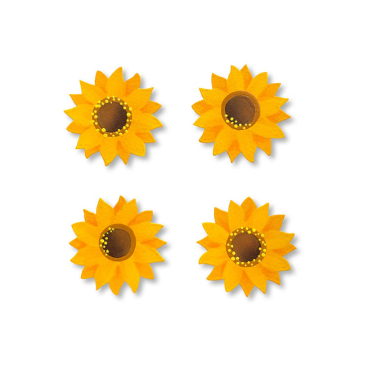 Sunflower Magnets S/4, Fall Flower Decor