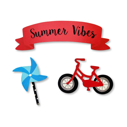 "Summer Vibes" Banner Magnets S/3