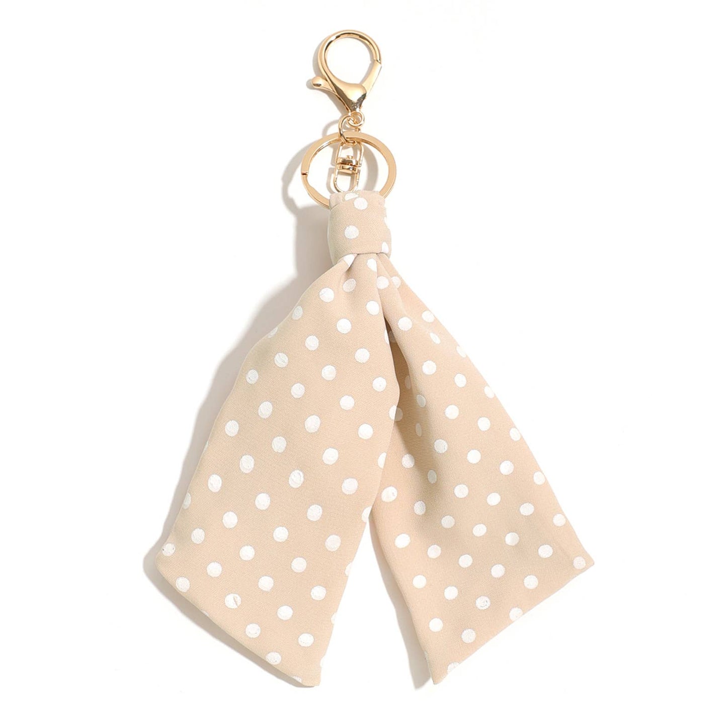 Polka‑Dot Bow‑Knot Keychain Bag Charm