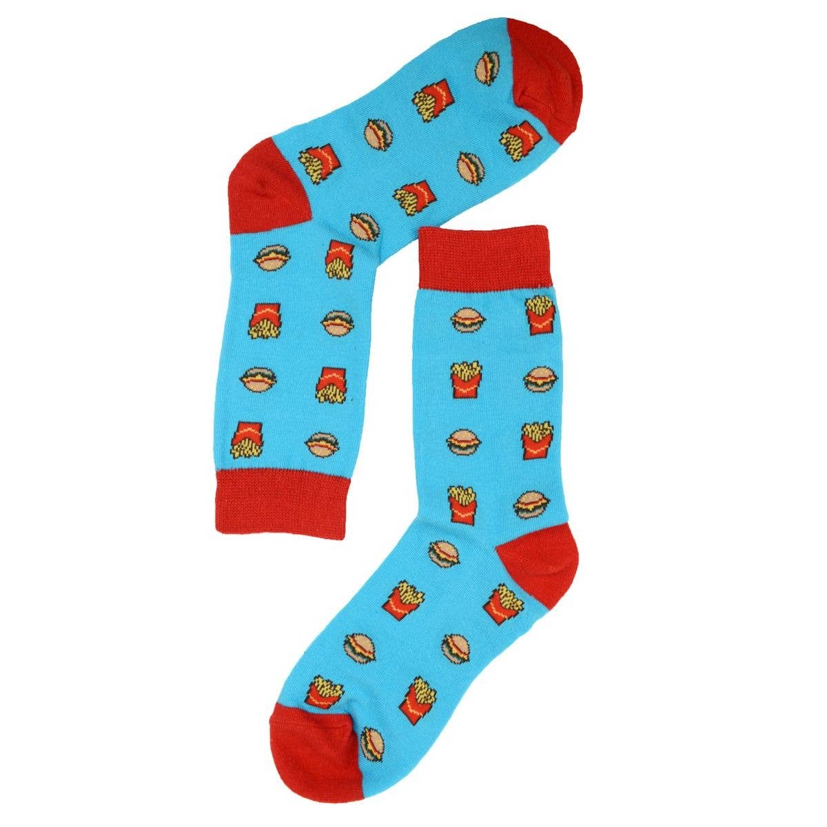 Women's Hamburger & French Fries Novelty Socks
