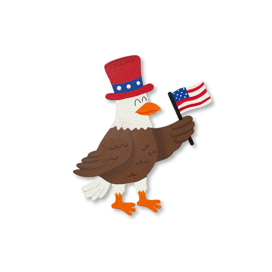 Patriotic Bald Eagle Magnet