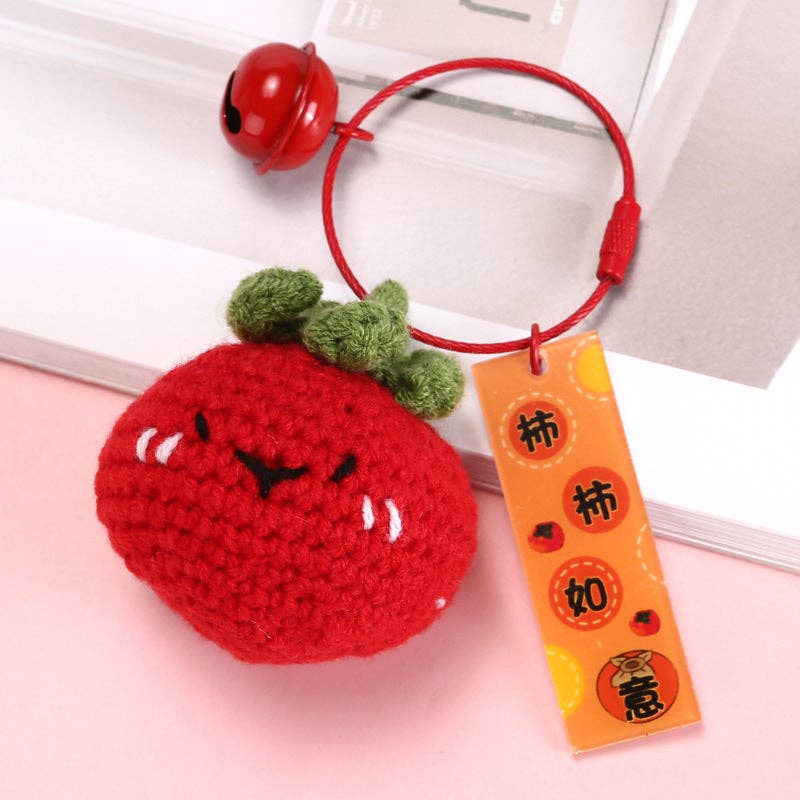 Fruit Keychain Accessories Cute Metal Handcrafted Style