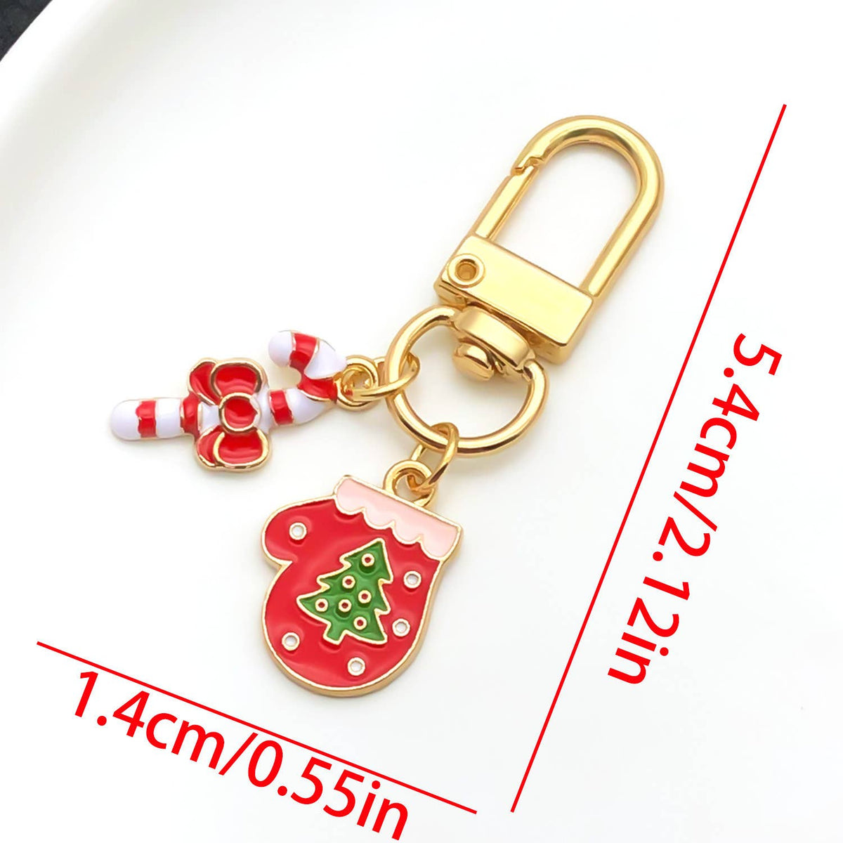 Merry Christmas cute Christmas tree Santa Claus keychain